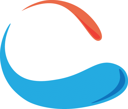 Olsen Rørlegger logo i fargene blå og oransje
