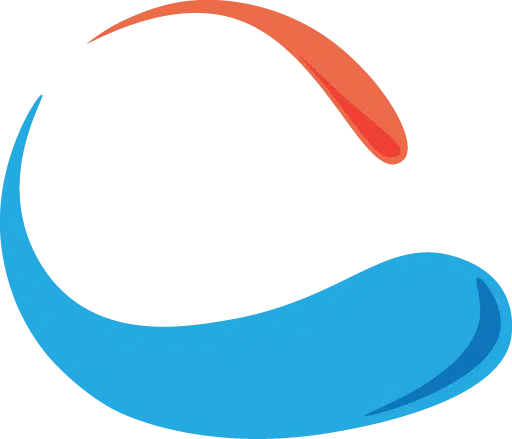 Olsen Rørlegger logo i fargene blå og oransje